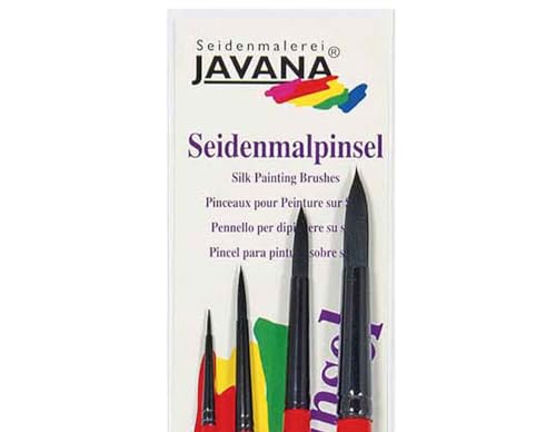 KREUL 43040 Pinsel Stoff und Seidenmalfarben, für detailliertes Malen, 4er Set, mehrfarbig von Kreul