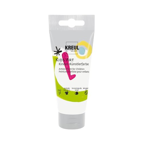 KREUL 43301 - Kids Art Kinder-Künstlerfarbe, Weiß 75 ml Tube, Schulmalfarbe auf Wasserbasis, matte deckende Bastelfarbe für Leinwand, Papier und Karton, vegan KREUL 43301 - Kids Art Kinder-Künstlerfarbe, Weiß 75 ml Tube, Schulmalfarbe auf Wasserbasis, matte deckende Bastelfarbe für Leinwand, Papier und Karton, vegan von Kreul