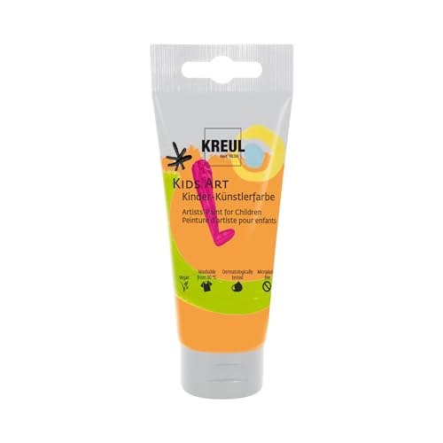 KREUL 43305 - Kids Art Kinder-Künstlerfarbe, Orange 75 ml Tube, Schulmalfarbe auf Wasserbasis, matte deckende Bastelfarbe für Leinwand, Papier und Karton, vegan KREUL 43305 - Kids Art Kinder-Künstlerfarbe, Orange 75 ml Tube, Schulmalfarbe auf Wasserbasis, matte deckende Bastelfarbe für Leinwand, Papier und Karton, vegan von Kreul