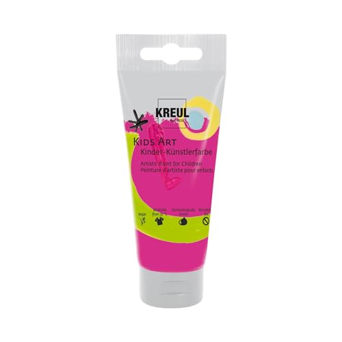 KREUL 43308 - Kids Art Kinder-Künstlerfarbe, Magenta 75 ml Tube, Schulmalfarbe auf Wasserbasis, matte deckende Bastelfarbe für Leinwand, Papier und Karton, vegan KREUL 43308 - Kids Art Kinder-Künstlerfarbe, Magenta 75 ml Tube, Schulmalfarbe auf Wasserbasis, matte deckende Bastelfarbe für Leinwand, Papier und Karton, vegan von Kreul