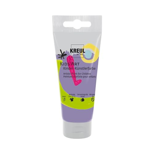 KREUL 43309 - Kids Art Kinder-Künstlerfarbe, Violett 75 ml Tube, Schulmalfarbe auf Wasserbasis, matte deckende Bastelfarbe für Leinwand, Papier und Karton, vegan KREUL 43309 - Kids Art Kinder-Künstlerfarbe, Violett 75 ml Tube, Schulmalfarbe auf Wasserbasis, matte deckende Bastelfarbe für Leinwand, Papier und Karton, vegan von Kreul