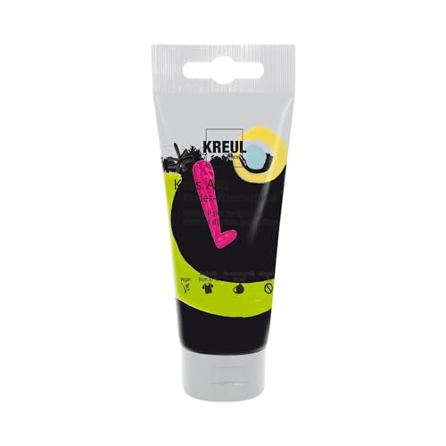 KREUL 43316 - Kids Art Kinder-Künstlerfarbe, Schwarz 75 ml Tube, Schulmalfarbe auf Wasserbasis, matte deckende Bastelfarbe für Leinwand, Papier und Karton, vegan KREUL 43316 - Kids Art Kinder-Künstlerfarbe, Schwarz 75 ml Tube, Schulmalfarbe auf Wasserbasis, matte deckende Bastelfarbe für Leinwand, Papier und Karton, vegan von Kreul