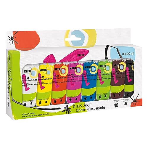 KREUL 43360 - Kids Art Kinder-Künstlerfarbe, 8 brillante Bastelfarben in je 20 ml Tuben, vegan, trocknet schnell, für Kinder ab 6 Jahren KREUL 43360 - Kids Art Kinder-Künstlerfarbe, 8 brillante Bastelfarben in je 20 ml Tuben, vegan, trocknet schnell, für Kinder ab 6 Jahren von Kreul