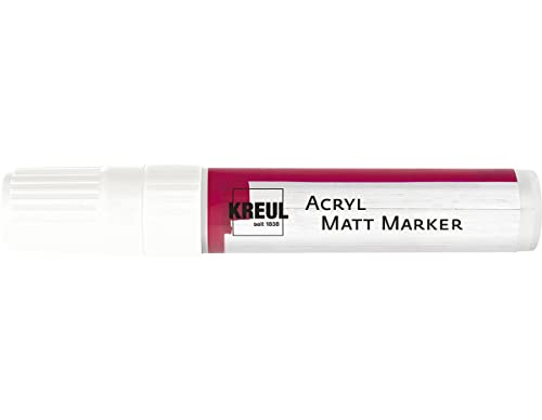 KREUL 46211 - Acryl Matt Marker XXL, mit Keilspitze ca. 15 mm, weiß, matte, permanente Acrylfarbe auf Wasserbasis, für puristische Elemente KREUL 46211 - Acryl Matt Marker XXL, mit Keilspitze ca. 15 mm, weiß, matte, permanente Acrylfarbe auf Wasserbasis, für puristische Elemente von Kreul