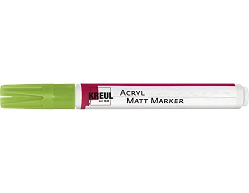 KREUL 46238 - Acryl Matt Marker Medium, mit Rundspitze ca. 2 - 4 mm, grün, matte, permanente Acrylfarbe auf Wasserbasis, für filigrane Akzente KREUL 46238 - Acryl Matt Marker Medium, mit Rundspitze ca. 2 - 4 mm, grün, matte, permanente Acrylfarbe auf Wasserbasis, für filigrane Akzente von Kreul
