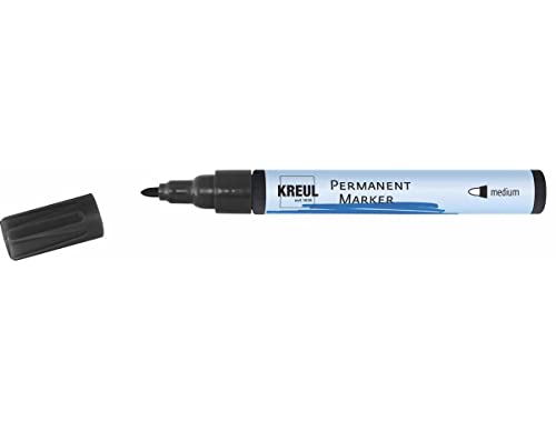 KREUL 47611 - Permanentmarker medium, schwarz, mit Rundspitze, Strichstärke 1,5 - 3 mm, für flächige Gestaltungen, zum Beschriften und Gestalten für Grafiker, Industrieanwender, Kunst und Hobby KREUL 47611 - Permanentmarker medium, schwarz, mit Rundspitze, Strichstärke 1,5 - 3 mm, für flächige Gestaltungen, zum Beschriften und Gestalten für Grafiker, Industrieanwender, Kunst und Hobby von Kreul