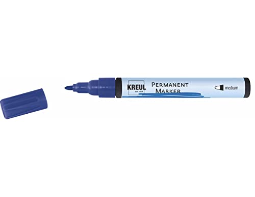 KREUL 47613 - Permanentmarker medium, blau, mit Rundspitze, Strichstärke 1,5 - 3 mm, für flächige Gestaltungen, zum Beschriften und Gestalten für Grafiker, Industrieanwender, Kunst und Hobby KREUL 47613 - Permanentmarker medium, blau, mit Rundspitze, Strichstärke 1,5 - 3 mm, für flächige Gestaltungen, zum Beschriften und Gestalten für Grafiker, Industrieanwender, Kunst und Hobby von Kreul