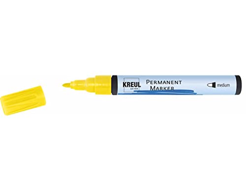 KREUL 47615 - Permanentmarker medium, gelb, mit Rundspitze, Strichstärke 1,5 - 3 mm, für flächige Gestaltungen, zum Beschriften und Gestalten für Grafiker, Industrieanwender, Kunst und Hobby KREUL 47615 - Permanentmarker medium, gelb, mit Rundspitze, Strichstärke 1,5 - 3 mm, für flächige Gestaltungen, zum Beschriften und Gestalten für Grafiker, Industrieanwender, Kunst und Hobby von Kreul