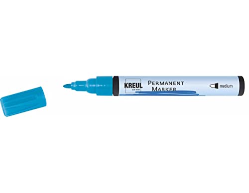 KREUL 47619 - Permanentmarker medium, hellblau, mit Rundspitze, Strichstärke 1,5 - 3 mm, für flächige Gestaltungen, zum Beschriften und Gestalten für Grafiker, Industrieanwender, Kunst und Hobby KREUL 47619 - Permanentmarker medium, hellblau, mit Rundspitze, Strichstärke 1,5 - 3 mm, für flächige Gestaltungen, zum Beschriften und Gestalten für Grafiker, Industrieanwender, Kunst und Hobby von Kreul