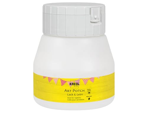 KREUL 49252 - Art Potch Lack und Leim, transparent, 250 ml, Serviettentechnik- und Dekokleber auf Wasserbasis, für Holz, Keramik, Stein und Karton KREUL 49252 - Art Potch Lack und Leim, transparent, 250 ml, Serviettentechnik- und Dekokleber auf Wasserbasis, für Holz, Keramik, Stein und Karton von Kreul