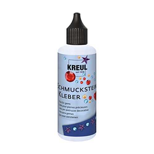 KREUL 49603 - Schmucksteinkleber, 80 ml, waschbar bis 30 °C, trocknet transparent, lösungsmittelfrei, auf Wasserbasis, zum Befestigen von Schmucksteinen KREUL 49603 - Schmucksteinkleber, 80 ml, waschbar bis 30 °C, trocknet transparent, lösungsmittelfrei, auf Wasserbasis, zum Befestigen von Schmucksteinen von Kreul