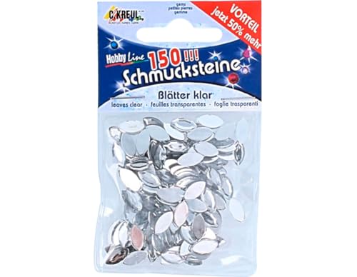KREUL 49623 - Schmucksteine Blätter, 150 klare Steine, für die Gestaltung von modischen Accessoires und zur Gestaltung im Home Deco Bereich KREUL 49623 - Schmucksteine Blätter, 150 klare Steine, für die Gestaltung von modischen Accessoires und zur Gestaltung im Home Deco Bereich von Kreul