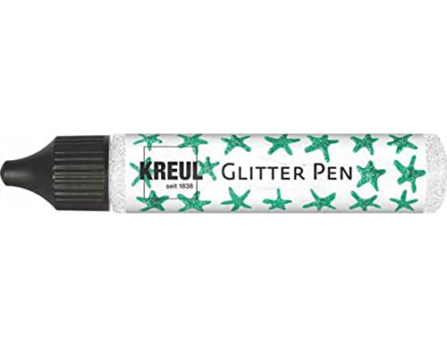 KREUL 49846 - Glitter Pen silber, Glitzer Effektfarbe im handlichen 29 ml Pen, zum Verzieren, Beschriften und Dekorieren von vielfältigen Materialien, hergestellt auf Wasserbasis von Kreul