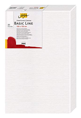 KREUL 64100150 - Solo Goya 3D Stretched Canvas Basic Line, Keilrahmen 100 x 150 cm, extra tief ca. 3,8 cm, 100 % Baumwolle 4 fach grundiert, ideal für Öl-, Acryl- und Gouachefarben von Kreul