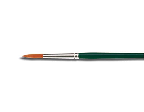 KREUL 721000 - Universalpinsel Basic Synthetics, für Kunst, Hobby, Schule und Großverbraucher, Besatz aus feinem Nylonhaar, rund, Größe 0 von Kreul