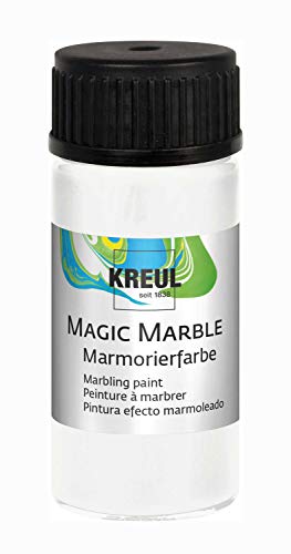 KREUL 73201 - Magic Marble Marmorierfarbe, 20 ml Glas in weiß, farbbrillante Tauchmarmorierfarbe für zufällige Musterungen und einzigartige Farbeffekte KREUL 73201 - Magic Marble Marmorierfarbe, 20 ml Glas in weiß, farbbrillante Tauchmarmorierfarbe für zufällige Musterungen und einzigartige Farbeffekte von Kreul