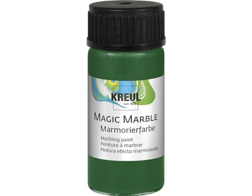 KREUL 73215 - Magic Marble Marmorierfarbe, 20 ml Glas in grün, farbbrillante Tauchmarmorierfarbe für zufällige Musterungen und einzigartige Farbeffekte KREUL 73215 - Magic Marble Marmorierfarbe, 20 ml Glas in grün, farbbrillante Tauchmarmorierfarbe für zufällige Musterungen und einzigartige Farbeffekte von Kreul