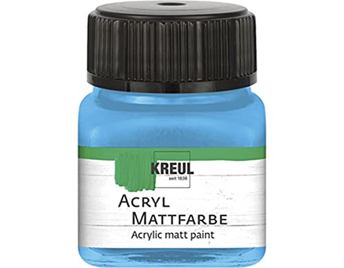 KREUL 75250 - Acryl Mattfarbe, himmelblau im 20 ml Glas, cremig deckende, schnelltrocknende Farbe auf Wasserbasis, für viele verschiedene Untergründe geeignet KREUL 75250 - Acryl Mattfarbe, himmelblau im 20 ml Glas, cremig deckende, schnelltrocknende Farbe auf Wasserbasis, für viele verschiedene Untergründe geeignet von Kreul