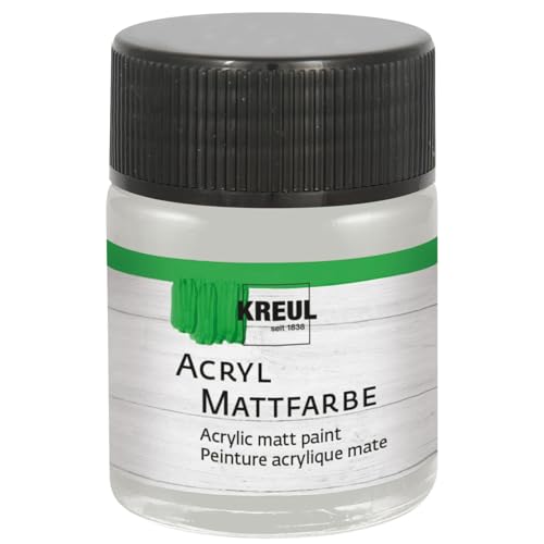 KREUL 75537 - Acryl Mattfarbe, silber im 50 ml Glas, cremig deckende, schnelltrocknende Farbe auf Wasserbasis, für viele verschiedene Untergründe geeignet KREUL 75537 - Acryl Mattfarbe, silber im 50 ml Glas, cremig deckende, schnelltrocknende Farbe auf Wasserbasis, für viele verschiedene Untergründe geeignet von Kreul
