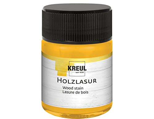 KREUL 78502 - Farbintensive Acryl Holzlasur, 50 ml Glas in sonnengelb, für unbehandeltes, natürliches Holz und saugende Naturpapiere, fließend - flüssige Farbe auf Wasserbasis KREUL 78502 - Farbintensive Acryl Holzlasur, 50 ml Glas in sonnengelb, für unbehandeltes, natürliches Holz und saugende Naturpapiere, fließend - flüssige Farbe auf Wasserbasis von Kreul