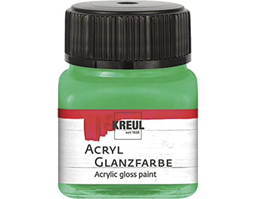 KREUL 79208 - Acryl Glanzfarbe, 20 ml Glas in grün, glänzend-glatte Acrylfarbe zum Anmalen und Basteln, auf Wasserbasis, speichelecht, schnelltrocknend und deckend KREUL 79208 - Acryl Glanzfarbe, 20 ml Glas in grün, glänzend-glatte Acrylfarbe zum Anmalen und Basteln, auf Wasserbasis, speichelecht, schnelltrocknend und deckend von Kreul
