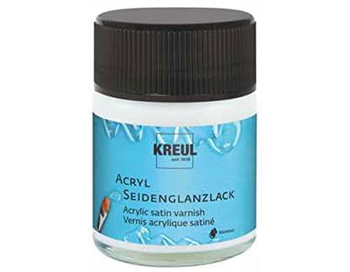 KREUL 79402 - Acryl Seidenglanzlack, seidenglänzend transparent,50 ml Glas, auf Wasserbasis, Schutz- und Überzugslack für durchgetrocknete Aufmalungen, bedingt witterungsbeständig, speichelecht KREUL 79402 - Acryl Seidenglanzlack, seidenglänzend transparent,50 ml Glas, auf Wasserbasis, Schutz- und Überzugslack für durchgetrocknete Aufmalungen, bedingt witterungsbeständig, speichelecht von Kreul