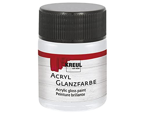 KREUL 79523 - Acryl Glanzfarbe, 50 ml Glas in hellgrau, glänzend-glatte Acrylfarbe zum Anmalen und Basteln, auf Wasserbasis, speichelecht, schnelltrocknend und deckend KREUL 79523 - Acryl Glanzfarbe, 50 ml Glas in hellgrau, glänzend-glatte Acrylfarbe zum Anmalen und Basteln, auf Wasserbasis, speichelecht, schnelltrocknend und deckend von Kreul
