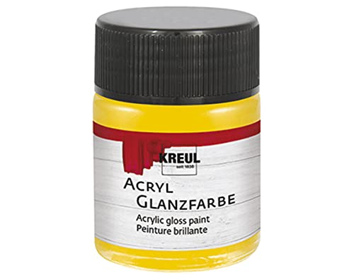 KREUL 79530 - Acryl Glanzfarbe, 50 ml Glas in sonnengelb, glänzend-glatte Acrylfarbe zum Anmalen und Basteln, auf Wasserbasis, speichelecht, schnelltrocknend und deckend KREUL 79530 - Acryl Glanzfarbe, 50 ml Glas in sonnengelb, glänzend-glatte Acrylfarbe zum Anmalen und Basteln, auf Wasserbasis, speichelecht, schnelltrocknend und deckend von Kreul