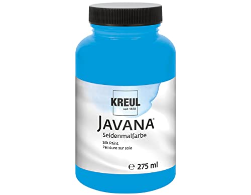 KREUL 8104-275 - Javana Seidenmalfarbe 275 ml, blau, hochpigmentierte und brillante Farbe auf Wasserbasis, mit fließend flüssigem Charakter, dringt tief in die Fasern ein KREUL 8104-275 - Javana Seidenmalfarbe 275 ml, blau, hochpigmentierte und brillante Farbe auf Wasserbasis, mit fließend flüssigem Charakter, dringt tief in die Fasern ein von Kreul
