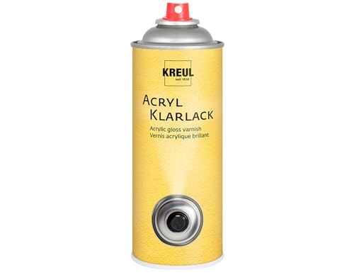 KREUL 810400 - Acryl Klarlack, 400 ml Spraydose, Überzugslack für Schriftstücke, Fotos, Aquarelle, Kohle- und Bleistiftzeichnungen, durchsichtiger und wasserabstoßender Film KREUL 810400 - Acryl Klarlack, 400 ml Spraydose, Überzugslack für Schriftstücke, Fotos, Aquarelle, Kohle- und Bleistiftzeichnungen, durchsichtiger und wasserabstoßender Film von Kreul