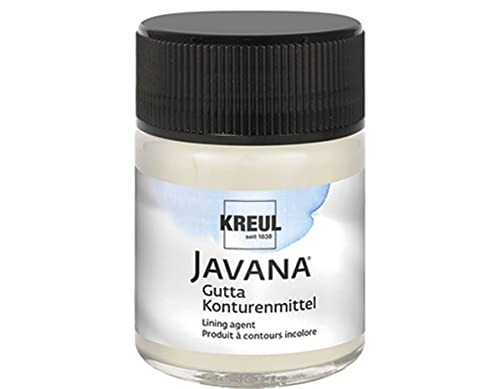 KREUL 813050 - Javana Gutta Konturenmittel im 50 ml Glas, für farblose Konturen zum Malen auf Seide, gebrauchsfertig, auswaschbar, Farblos KREUL 813050 - Javana Gutta Konturenmittel im 50 ml Glas, für farblose Konturen zum Malen auf Seide, gebrauchsfertig, auswaschbar, Farblos von Kreul
