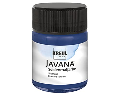 KREUL 8196 - Javana Seidenmalfarbe im 50 ml Glas, nachtblau, hochpigmentierte und brillante Farbe auf Wasserbasis, mit fließend flüssigem Charakter, dringt tief in die Fasern ein KREUL 8196 - Javana Seidenmalfarbe im 50 ml Glas, nachtblau, hochpigmentierte und brillante Farbe auf Wasserbasis, mit fließend flüssigem Charakter, dringt tief in die Fasern ein von Kreul