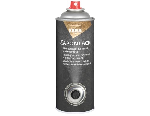 KREUL 840400 - Zaponlack, 400 ml Spraydose, transparenter Schutzlack für glänzende Metallflächen, verhindert Anlaufen, Verfärbung und Korrosion von Kreul