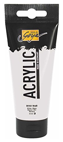 KREUL 84101 - Solo Goya Acrylic, 100 ml Tube in weiß, cremige vielseitig einsetzbare Acrylfarbe in Studienqualität, auf Wasserbasis, schnell und matt trocknend, gut deckend, wasserfest KREUL 84101 - Solo Goya Acrylic, 100 ml Tube in weiß, cremige vielseitig einsetzbare Acrylfarbe in Studienqualität, auf Wasserbasis, schnell und matt trocknend, gut deckend, wasserfest von Kreul