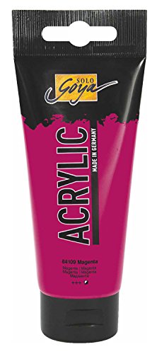 KREUL 84109 - Solo Goya Acrylic, 100 ml Tube in magenta, cremige vielseitig einsetzbare Acrylfarbe in Studienqualität, auf Wasserbasis, schnell und matt trocknend, gut deckend, wasserfest KREUL 84109 - Solo Goya Acrylic, 100 ml Tube in magenta, cremige vielseitig einsetzbare Acrylfarbe in Studienqualität, auf Wasserbasis, schnell und matt trocknend, gut deckend, wasserfest von Kreul