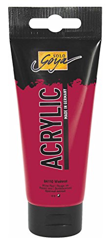 KREUL 84110 - Solo Goya Acrylic, 100 ml Tube in weinrot, cremige vielseitig einsetzbare Acrylfarbe in Studienqualität, auf Wasserbasis, schnell und matt trocknend, gut deckend, wasserfest KREUL 84110 - Solo Goya Acrylic, 100 ml Tube in weinrot, cremige vielseitig einsetzbare Acrylfarbe in Studienqualität, auf Wasserbasis, schnell und matt trocknend, gut deckend, wasserfest von Kreul