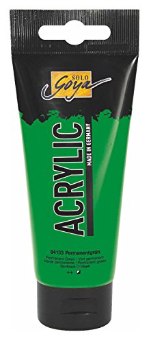 KREUL 84133 - Solo Goya Acrylic, 100 ml Tube in permanentgrün, cremige vielseitig einsetzbare Acrylfarbe in Studienqualität, auf Wasserbasis, schnell und matt trocknend, gut deckend, wasserfest KREUL 84133 - Solo Goya Acrylic, 100 ml Tube in permanentgrün, cremige vielseitig einsetzbare Acrylfarbe in Studienqualität, auf Wasserbasis, schnell und matt trocknend, gut deckend, wasserfest von Kreul