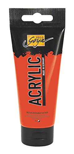 KREUL 84145 - Solo Goya Acrylic, 100 ml Tube in zinnoberrot hell, cremige vielseitig einsetzbare Acrylfarbe in Studienqualität, auf Wasserbasis, schnell und matt trocknend, gut deckend, wasserfest KREUL 84145 - Solo Goya Acrylic, 100 ml Tube in zinnoberrot hell, cremige vielseitig einsetzbare Acrylfarbe in Studienqualität, auf Wasserbasis, schnell und matt trocknend, gut deckend, wasserfest von Kreul
