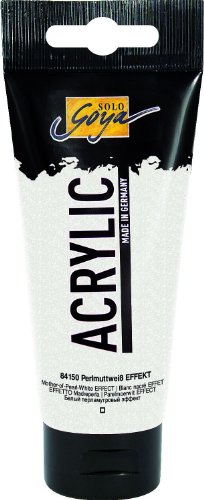 KREUL 84150 - Solo Goya Acrylic, 100 ml Tube, perlmuttweiß, cremige vielseitig einsetzbare Acrylfarbe in Studienqualität, auf Wasserbasis, schnell und matt trocknend, gut deckend, wasserfest KREUL 84150 - Solo Goya Acrylic, 100 ml Tube, perlmuttweiß, cremige vielseitig einsetzbare Acrylfarbe in Studienqualität, auf Wasserbasis, schnell und matt trocknend, gut deckend, wasserfest von Kreul