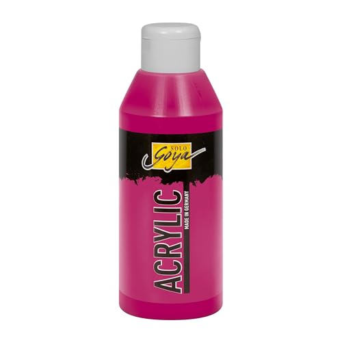 KREUL 84209 - Solo Goya Acrylic magenta, 250 ml Flasche, cremige vielseitig einsetzbare Acrylfarbe in Studienqualität, auf Wasserbasis, schnell und matt trocknend, gut deckend, wasserfest von Kreul