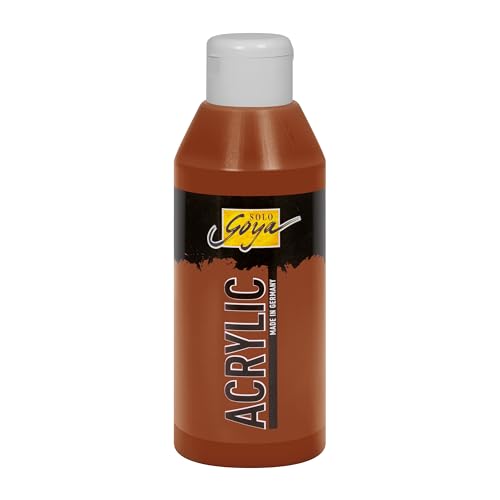 KREUL 84224 - Solo Goya Acrylic dunkelbraun, 250 ml Flasche, cremige vielseitig einsetzbare Acrylfarbe in Studienqualität, auf Wasserbasis, schnell und matt trocknend, gut deckend, wasserfest von Kreul