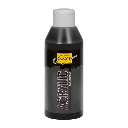 KREUL 84226 - Solo Goya Acrylic schwarz, 250 ml Flasche, cremige vielseitig einsetzbare Acrylfarbe in Studienqualität, auf Wasserbasis, schnell und matt trocknend, gut deckend, wasserfest KREUL 84226 - Solo Goya Acrylic schwarz, 250 ml Flasche, cremige vielseitig einsetzbare Acrylfarbe in Studienqualität, auf Wasserbasis, schnell und matt trocknend, gut deckend, wasserfest von Kreul
