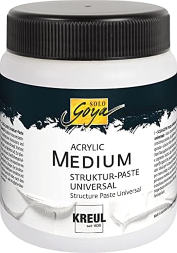 KREUL 85905 - Solo Goya Acrylic Medium, 250 ml Dose, weiß, Strukturpaste Universal, pastose Spachtelmasse, einfärb- und übermalbar, trocknet matt und deckend auf KREUL 85905 - Solo Goya Acrylic Medium, 250 ml Dose, weiß, Strukturpaste Universal, pastose Spachtelmasse, einfärb- und übermalbar, trocknet matt und deckend auf von Kreul