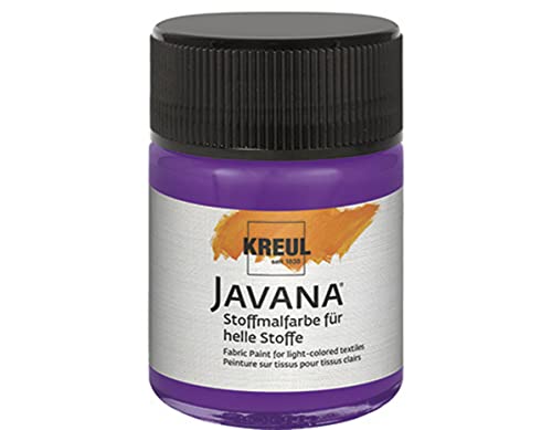 KREUL 91906 - Javana Stoffmalfarbe für helle Stoffe, 50 ml Glas in violett, geschmeidige Farbe auf Wasserbasis mit cremigem Charakter, dringt fasertief ein, waschecht nach Fixierung KREUL 91906 - Javana Stoffmalfarbe für helle Stoffe, 50 ml Glas in violett, geschmeidige Farbe auf Wasserbasis mit cremigem Charakter, dringt fasertief ein, waschecht nach Fixierung von Kreul