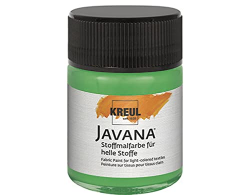 KREUL 91908 - Javana Stoffmalfarbe für helle Stoffe, 50 ml Glas in brillantgrün, geschmeidige Farbe auf Wasserbasis mit cremigem Charakter, dringt fasertief ein, waschecht nach Fixierung KREUL 91908 - Javana Stoffmalfarbe für helle Stoffe, 50 ml Glas in brillantgrün, geschmeidige Farbe auf Wasserbasis mit cremigem Charakter, dringt fasertief ein, waschecht nach Fixierung von Kreul