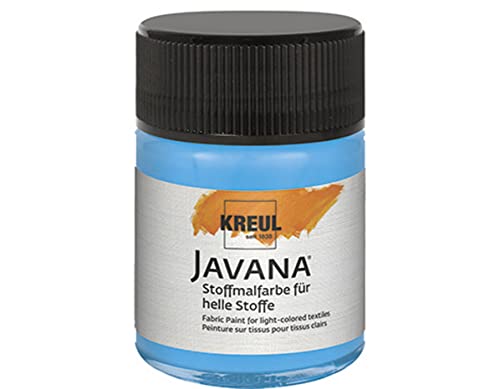 KREUL 91932 - Javana Stoffmalfarbe für helle Stoffe, 50 ml Glas in leuchtblau, geschmeidige Farbe auf Wasserbasis mit cremigem Charakter, dringt fasertief ein, waschecht nach Fixierung KREUL 91932 - Javana Stoffmalfarbe für helle Stoffe, 50 ml Glas in leuchtblau, geschmeidige Farbe auf Wasserbasis mit cremigem Charakter, dringt fasertief ein, waschecht nach Fixierung von Kreul