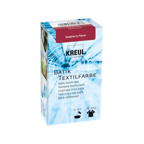 KREUL 98526 - Javana Batik Textilfarbe, 70 g Farbpulver in Raspberry Flavor, zum Färben von Textilien mit der Shibori Technik von Kreul