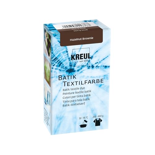 KREUL 98535 - Batik-Textilfarbe Hazelnut Brownie, 70 g, Farbpulver zum Batiken und Färben von Textilien von Kreul