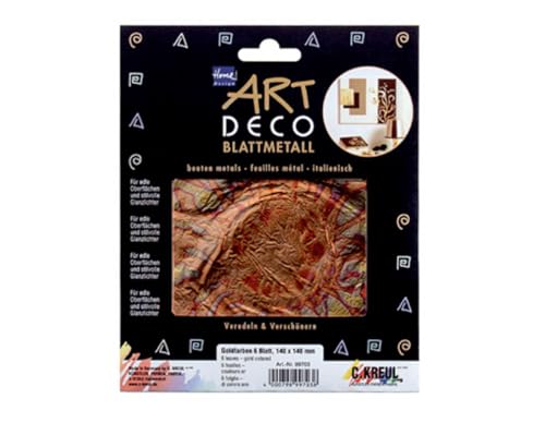 KREUL 99404 - Blattmetall Flower geflammt rot / gold, 6 Blatt je ca. 14 x 14 cm, zum Veredeln von Holz, Papier, Leinwand, Styropor, Wachs, Keramik und vielem mehr KREUL 99404 - Blattmetall Flower geflammt rot / gold, 6 Blatt je ca. 14 x 14 cm, zum Veredeln von Holz, Papier, Leinwand, Styropor, Wachs, Keramik und vielem mehr von Kreul