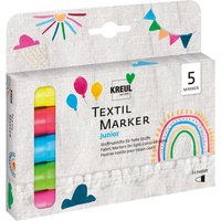 KREUL Textil Marker medium "Junior", 5er-Set von Multi